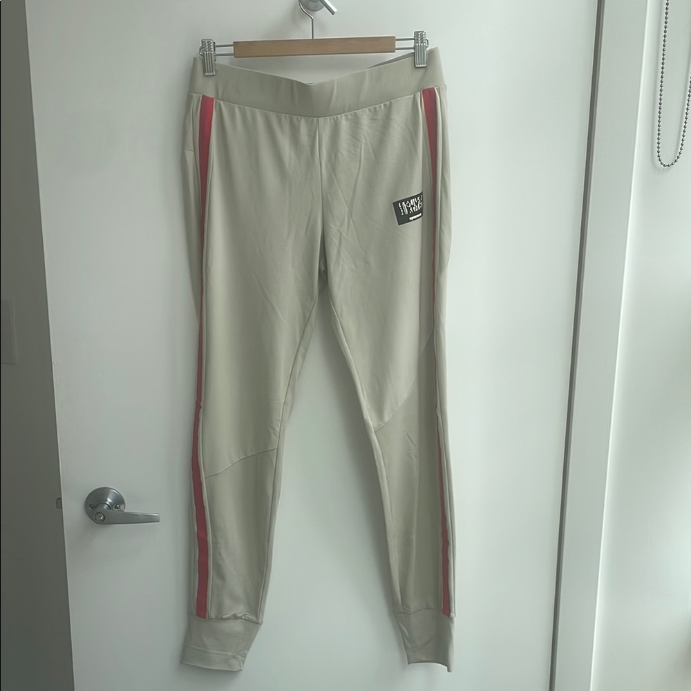 Sportalm Cream and Pink Joggers with Tapered Design Size 6
